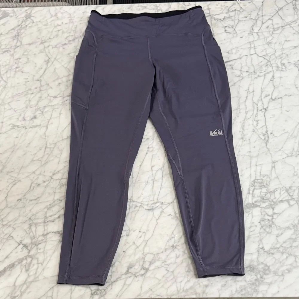REI Trail Made Leggings Tights Purple Sz XL Womens
